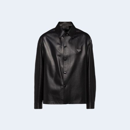 프라다 로고장식 나파 가죽 자켓